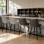 Bar Stool Upholstered Counter Height Bar Stool With Lion Knocker Breakfast Swivel Bar Chair For Kitchen Island-1596031137-1607960595