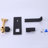 Matte Black Wall Mounted Bathroom Faucet Single Handle with Deck Plate