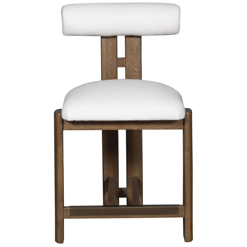 Wright Upholstered Bar Stool with Solid Wood Frame, Counter Stool (24.5" Seat Height)