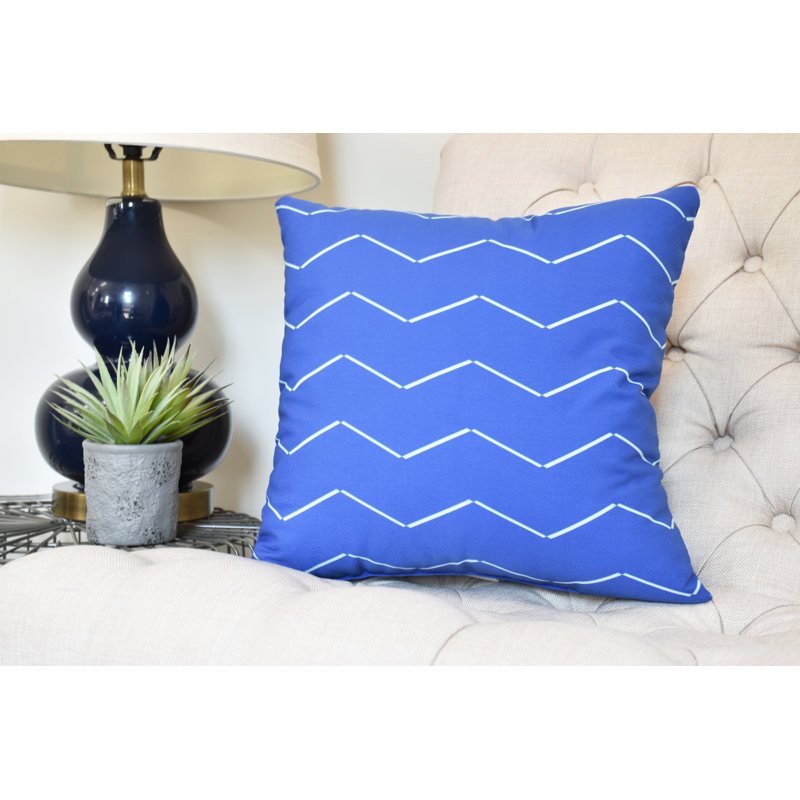 Housse et insert de coussin carré Palm Beach, 16 po x 1 po, Bleu royal