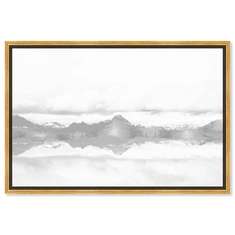 «Abstract Landscape Stood Still and Wondered Mountains», impression sur toile tendue, H 24 po x l 36 po, Or
