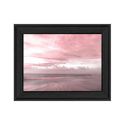 Pink Beach Emotions Framed Wall Art, Modern Home Décor Print For Living Room, Bedroom & Farmhouse Wall Decoration By Lori Deiter