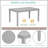 Elegant Wooden Rectangular Dining Table, Ideal For Small Spaces And 4-Person Gatherings, Gray Finish-147630249