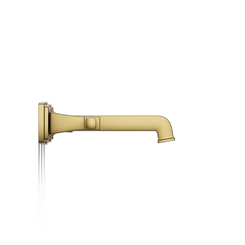 Riff Wall-Mount Bathroom Sink Faucet Trim, Vibrant Brushed Moderne Brass