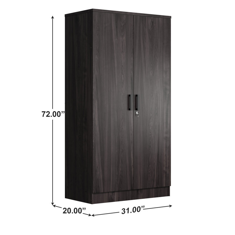 Armoire en bois manufacturé Schriver Harmony, Tabac