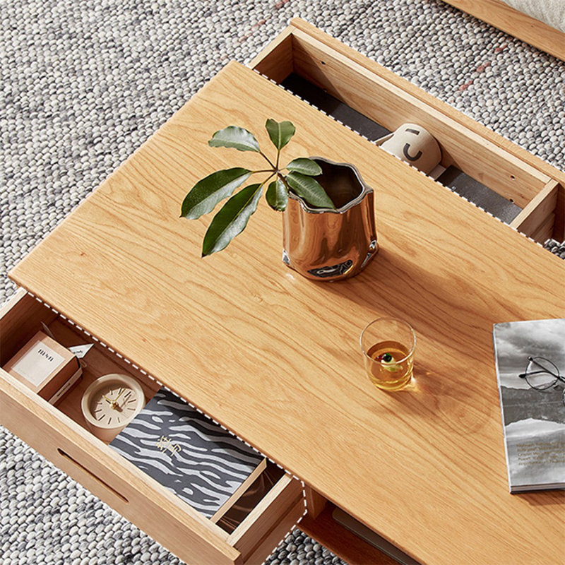 Table basse Burlywood, H 16,93 po x L 39,37 po x l 19,69 po