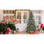 Arbre de Noël de 8 pi, 2850 pointes, baies rouges, pin, branches enneigées, structure à charnières, cadre en métal recouvert, équilibre