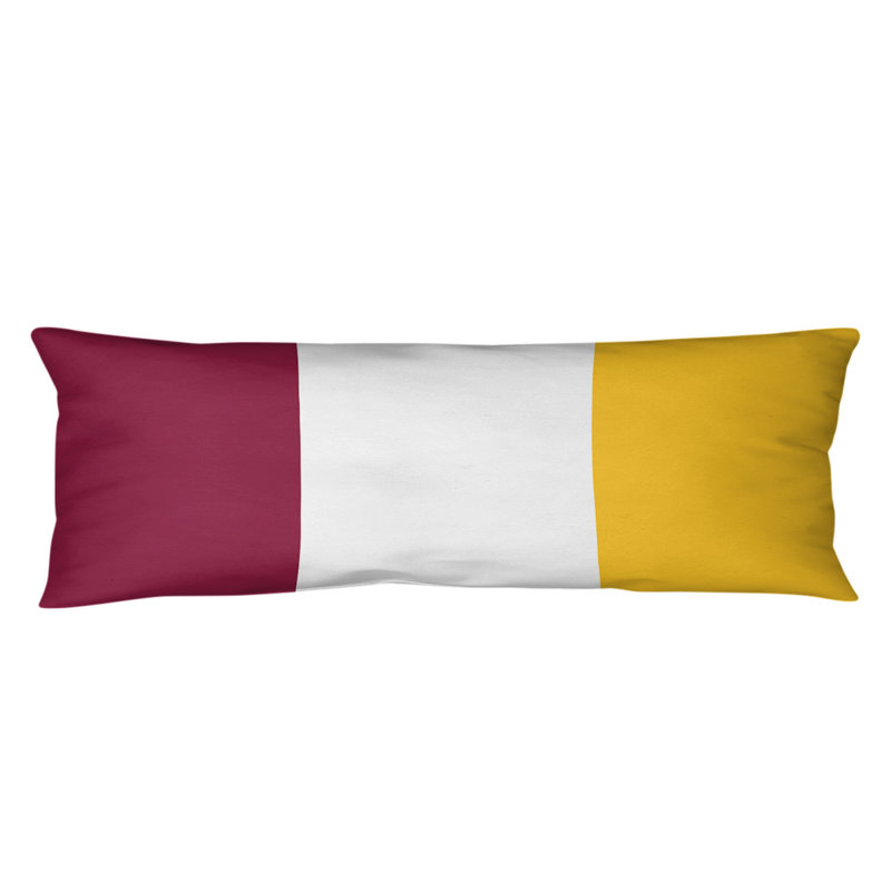 Polyester Medium Pillow, Maroon/Yellow, Mississippi Rebellion