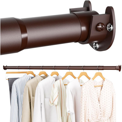 Tringle pour garde-robe - Tringles à vêtements pour suspendre les vêtements, tringle à vêtements ajustable de 17 à 53 pouces, tringle à vêtements résistante, tringles pour suspendre les vêtements dans les armoires, rideau de douche