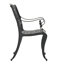 2 chaises de salle à manger en fonte d'aluminium - noir, pour chaise de patio