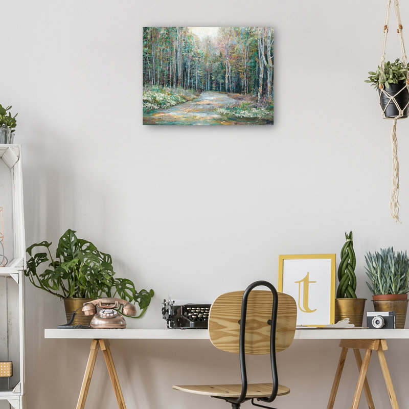 Spring Trail by Studio Arts Canvas Art Print, Wrapped Canvas, 42" H x 56" W x 1.5" D