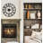 Gabriel 45" Oversized Metal Gallery Wall Clock with Rustic Brown Finish, C4821