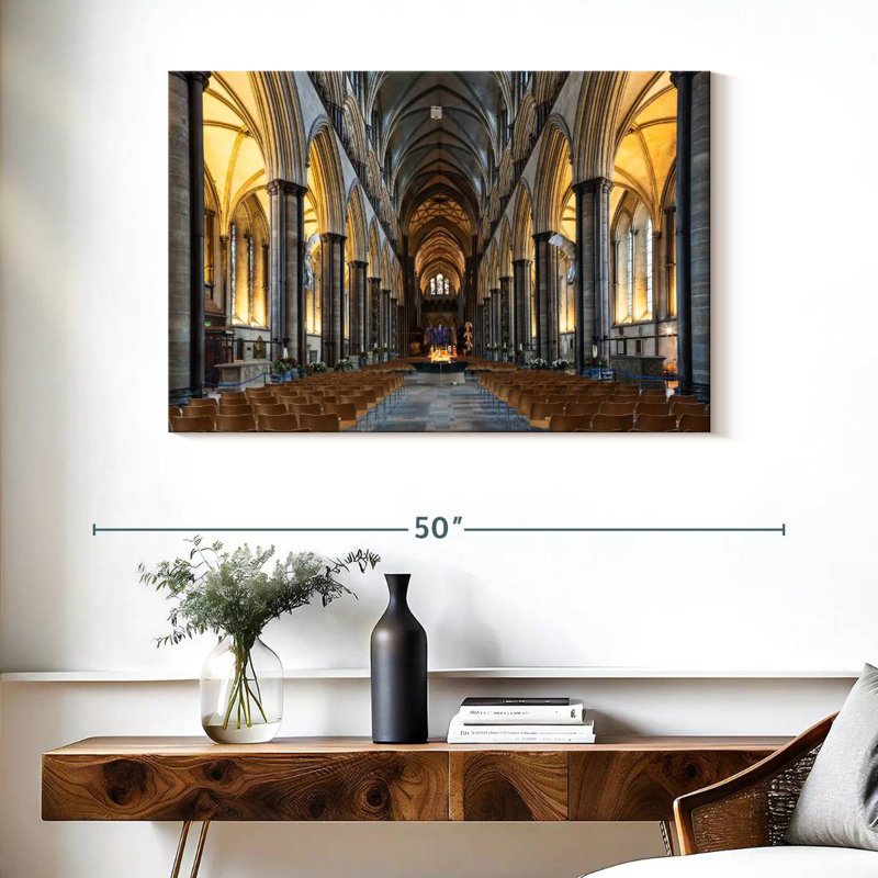 Nef Adella de la cathédrale de Salisbury, H 26 po x l 39 po