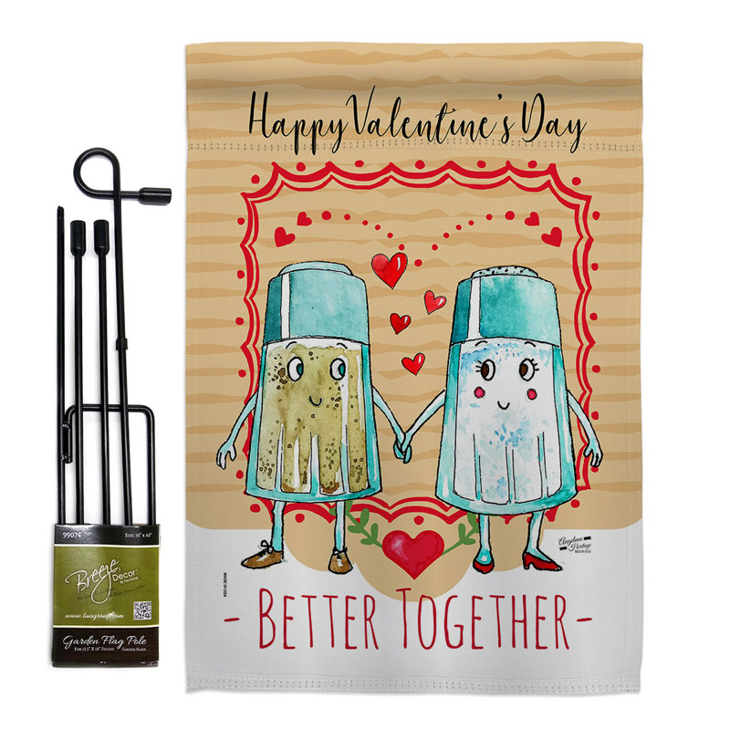 Ensemble de drapeaux en polyester 18 x 13 po Better Together