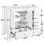 Meuble-lavabo 35,6 po, moderne, 5 tiroirs, armoires, surface peinte, lavabo intégré, base en bois massif, grand rangement autoportant blanc Mid-Century, bois,