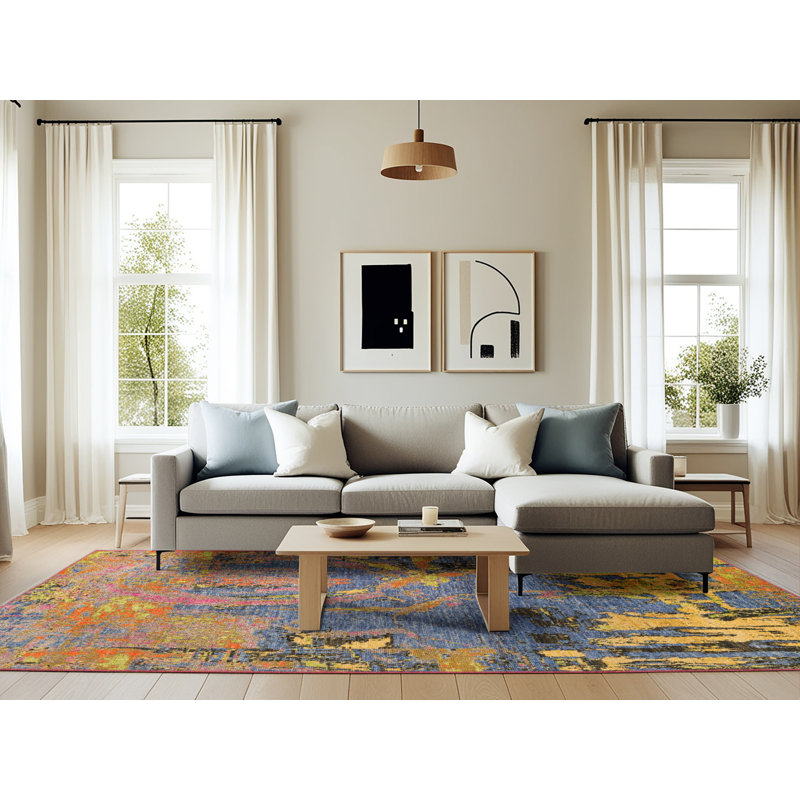 Tapis abstrait moderne 5335, Rectangle 6 pi x 9 pi