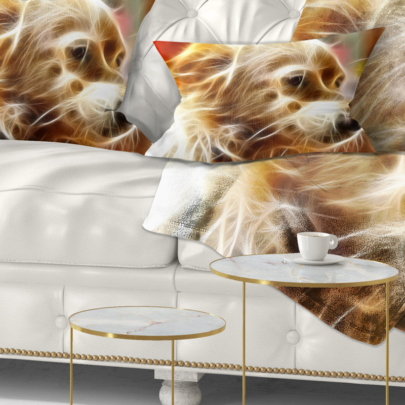 Coussin Glowing Brown Dog Head