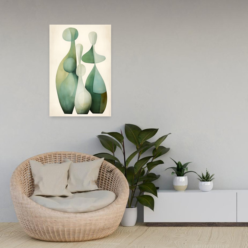 Art contemporain abstrait géométrique, H 24 po x l 16 po
