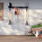 Garage Tool Storage Rack, Wall Mounted Storage Organizer W/4 Double Layer Hooks