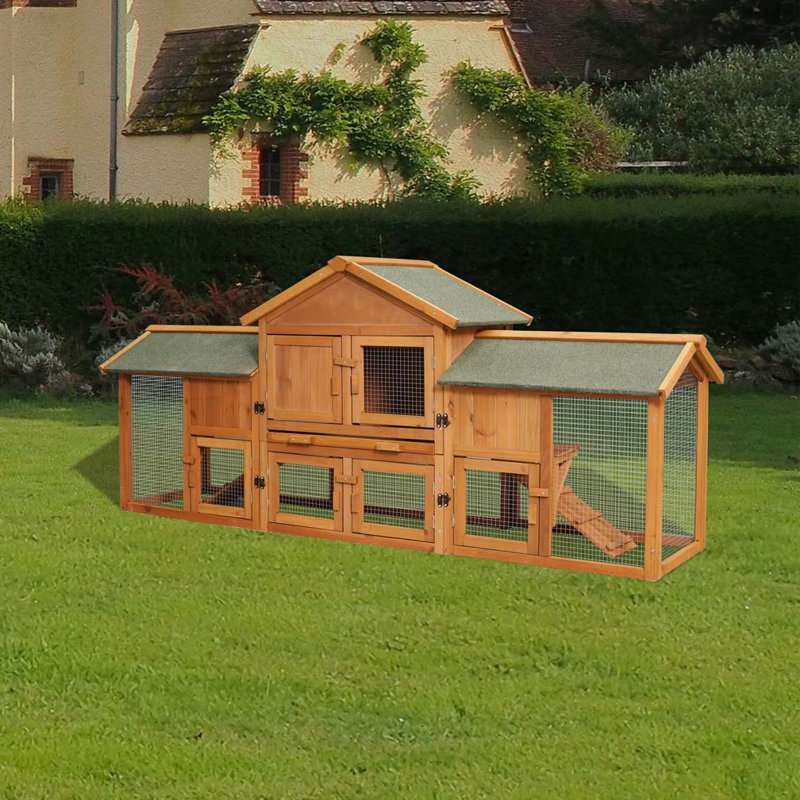 Cage à lapin 79,5 "avec 2 abris pour petits cochons d'Inde pour petits cochons d'Inde