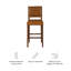 Husno Faux Leather Upholstered Solid Wood Counter & Bar Stool-1272521063-1272521062