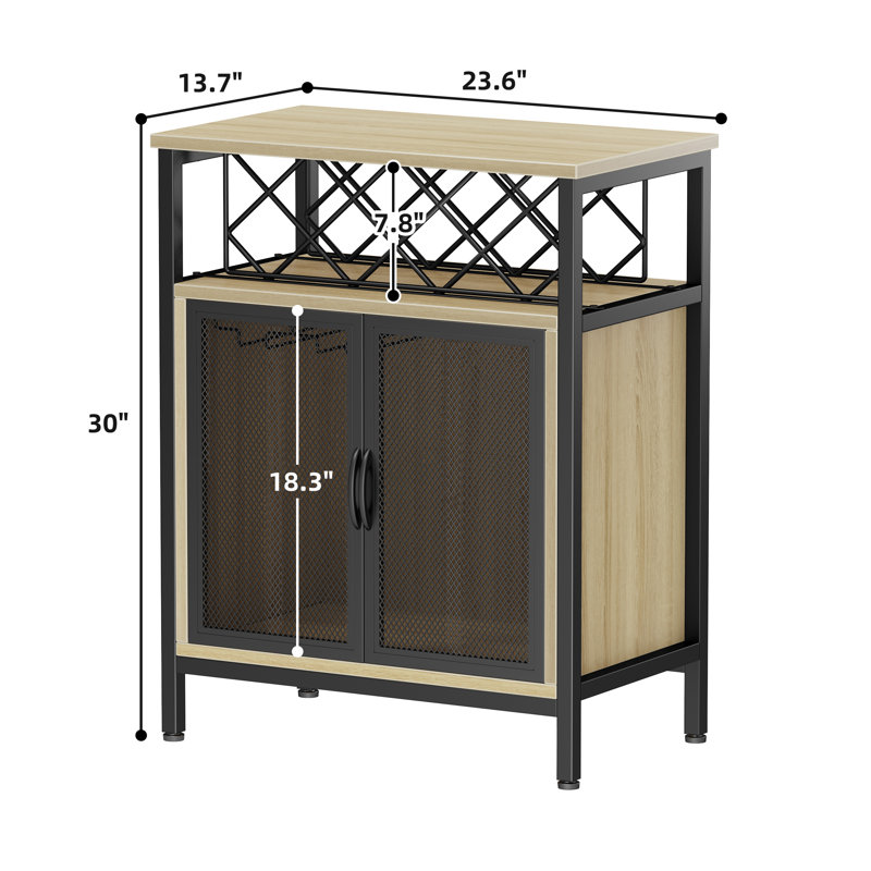 Armoire de bar 23,6 po Jamesandrew, Chêne blanc