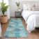 Premium Machine Washable Prisco Teal Rug