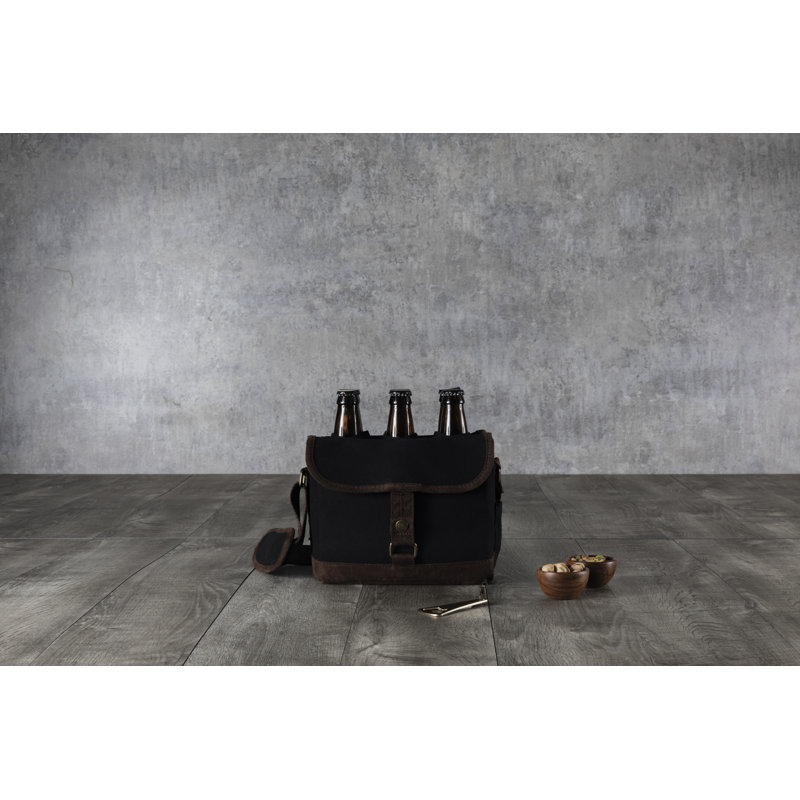 Panier à bière avec ouvre-bouteille, Brun / Noir