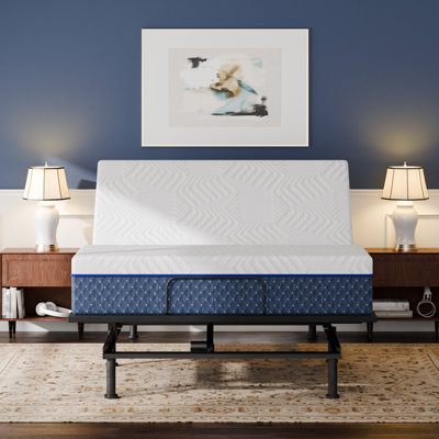 Simonetta Adjustable Bed With 12" Gel Memory Foam Mattress Included Massage, Usb, Underbed Light &wireless Remote Zero Gravity Bed