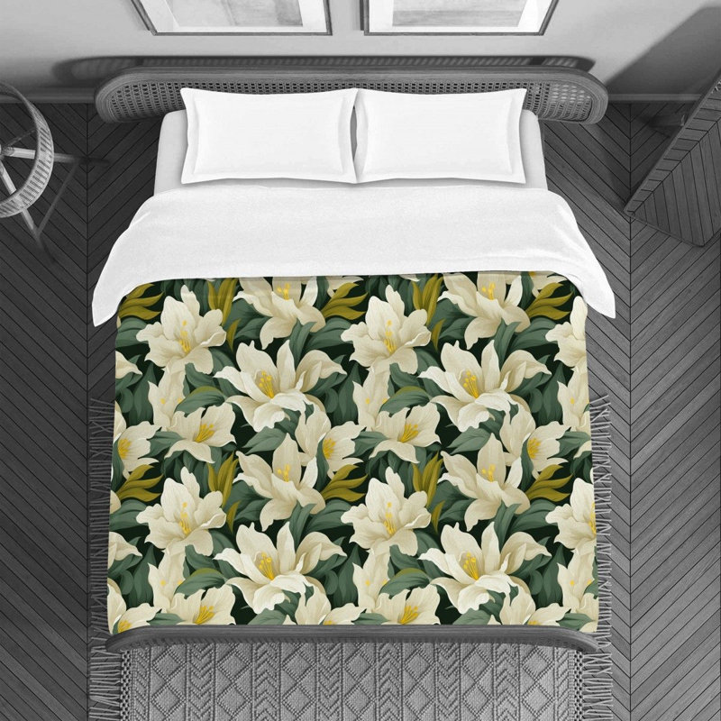 Housse de couette , Housse de couette pour grand lit, Gris / rose