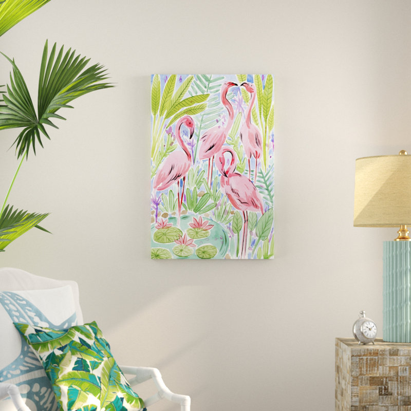 «Wild Natation I», peinture sur toile, H 36 po x l 24 po