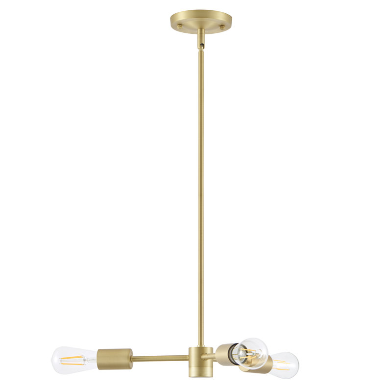 Morethampstead 3 - Light Dimmable Sputnik Sphere Chandelier, Antique Brass