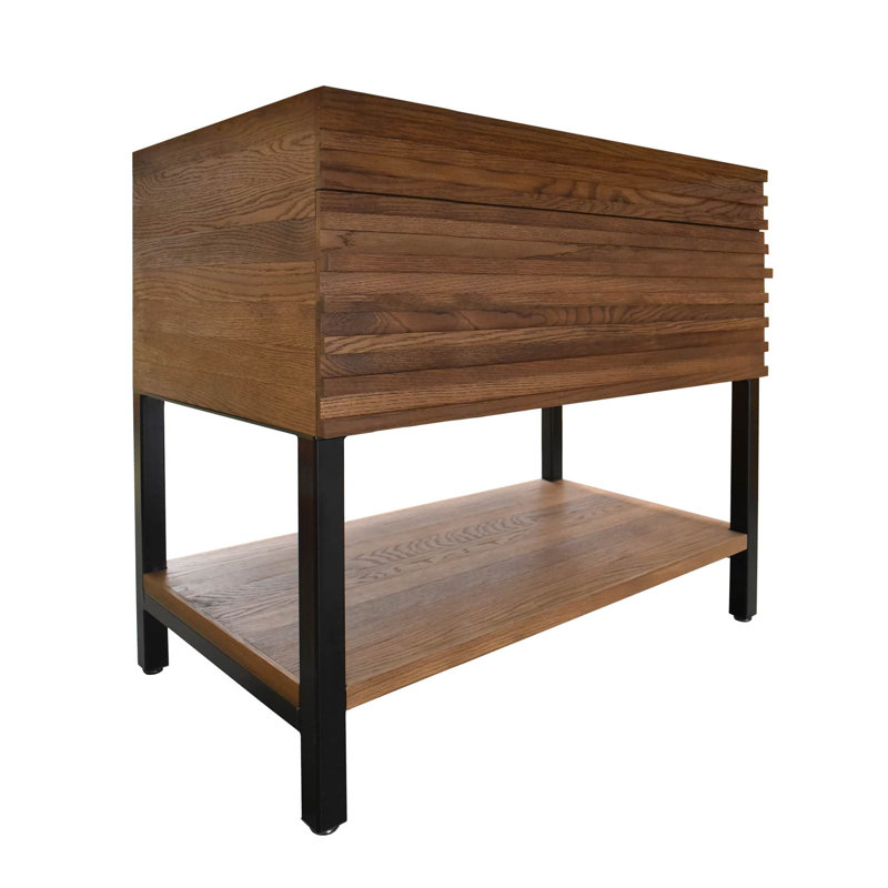 Winemaker 36" Vanity in Cask Oak, brown