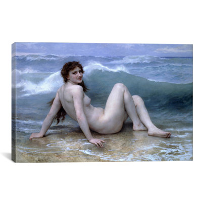 'The Wave (La Vague)' by William-Adolphe Bouguereau Painting Print on Canvas