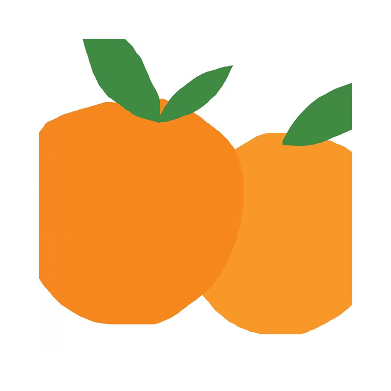 Oranges - reproduction d'art, Toile tendue, H 18 po x l 18 po x P 1,5 po