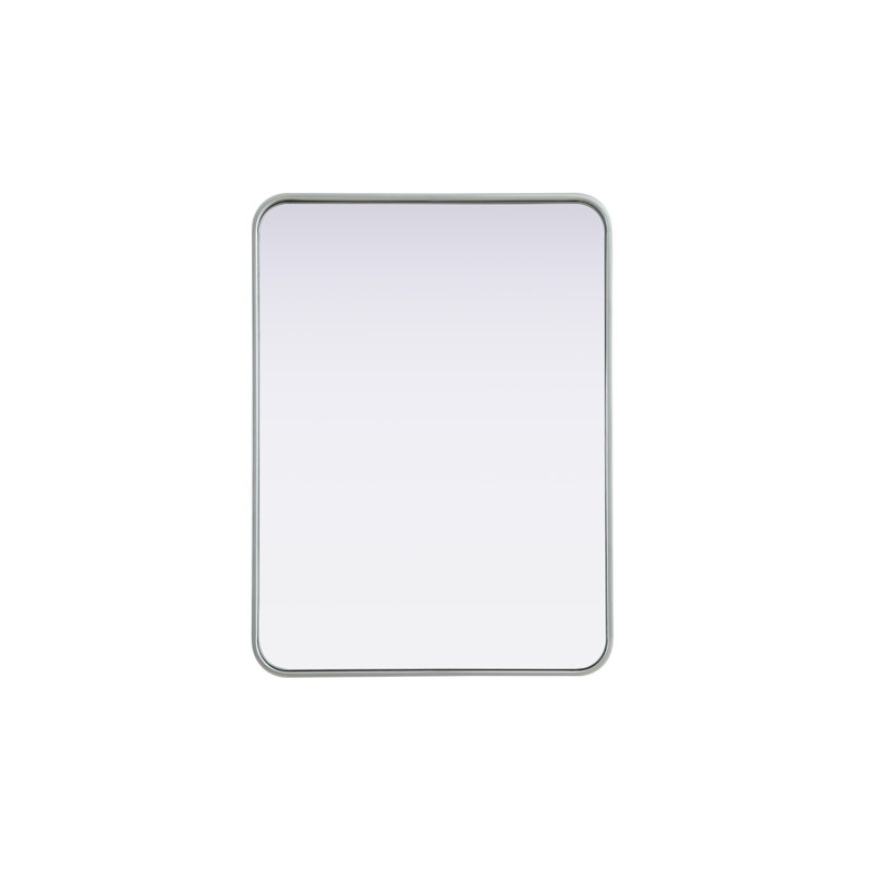 Erath Contour Metal Mirror, Silver, 32" x 24"
