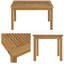  Table basse d'extérieur en bois d'acacia résistant aux intempéries Furniture Okemo