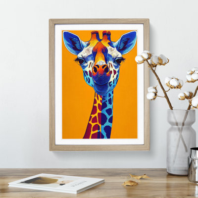 Expressive Giraffe - Single Picture Frame Print