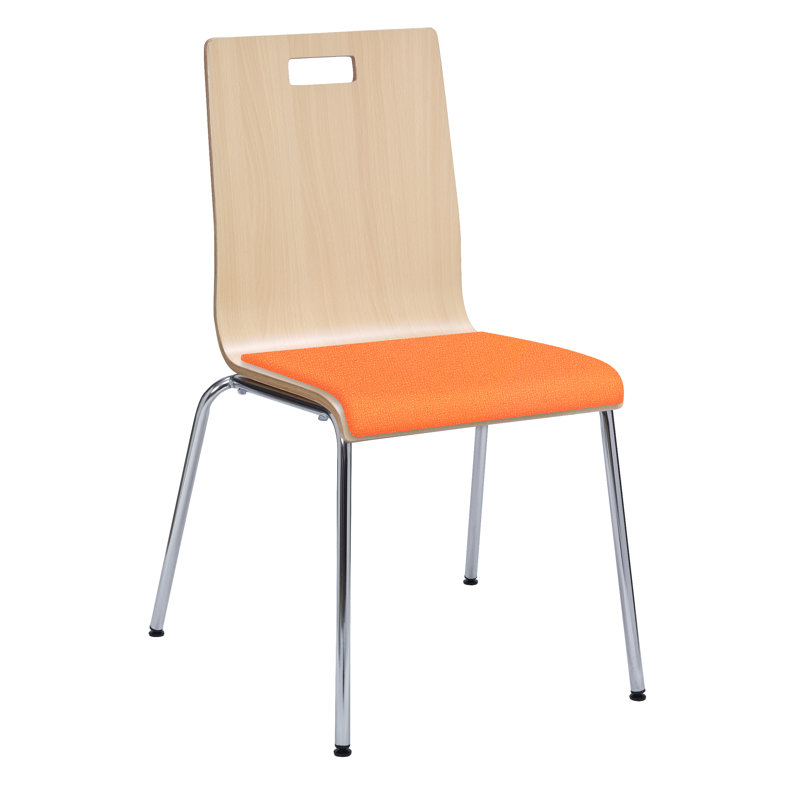 Jive Series Armless Stackable Chair, Squash, Beige