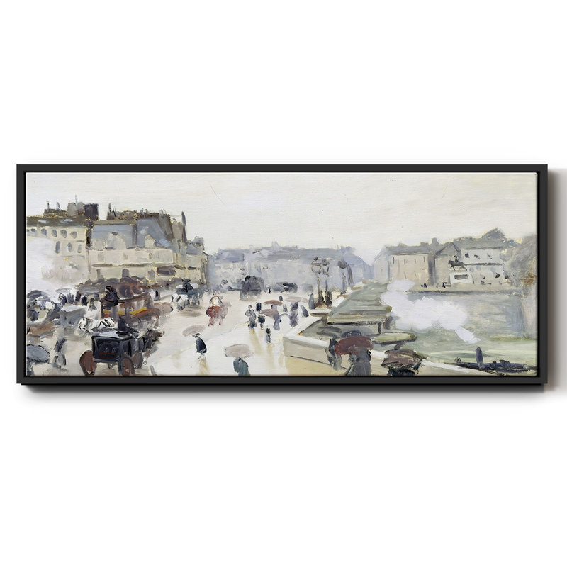Le pont neuf, 1872 - Toile encadrée, H 12 po x l 30 po
