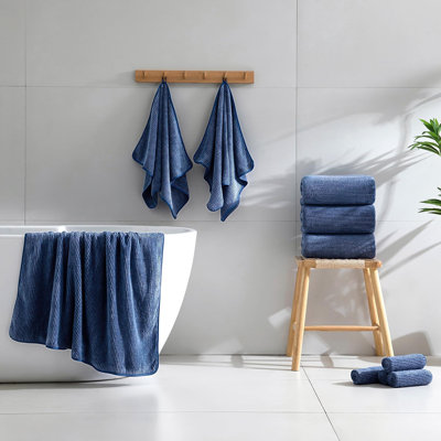 Ensemble de draps de bain surdimensionnés en microfibre 650 g/m², doux, moelleux et ultra-absorbants, pour la salle de bain, la plage et le spa.