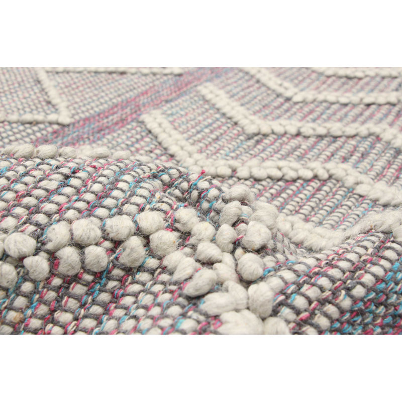 Tapis rectangulaire nouvel âge en laine de 6 pi 3 po x 9 pi Dejoun