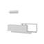 Meuble télé moderne blanc avec option de fixation murale, 71,0 po x 17,7 po x 11,6 po | 100% panneau de particules enduit de mélamine, épaisseur: 0,7 pouce | Plusieurs tablettes pour le rangement et l'organisation, design élégant pour le salon et les espaces de divertissement-494006306
