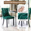 Ensemble de table à manger ronde 5 pièces pour 4 personnes, table de cuisine ronde en verre de 91 cm avec base en métal en forme de X et 4 chaises capitonnées en velours (ensemble de 5)-653396157-653396158