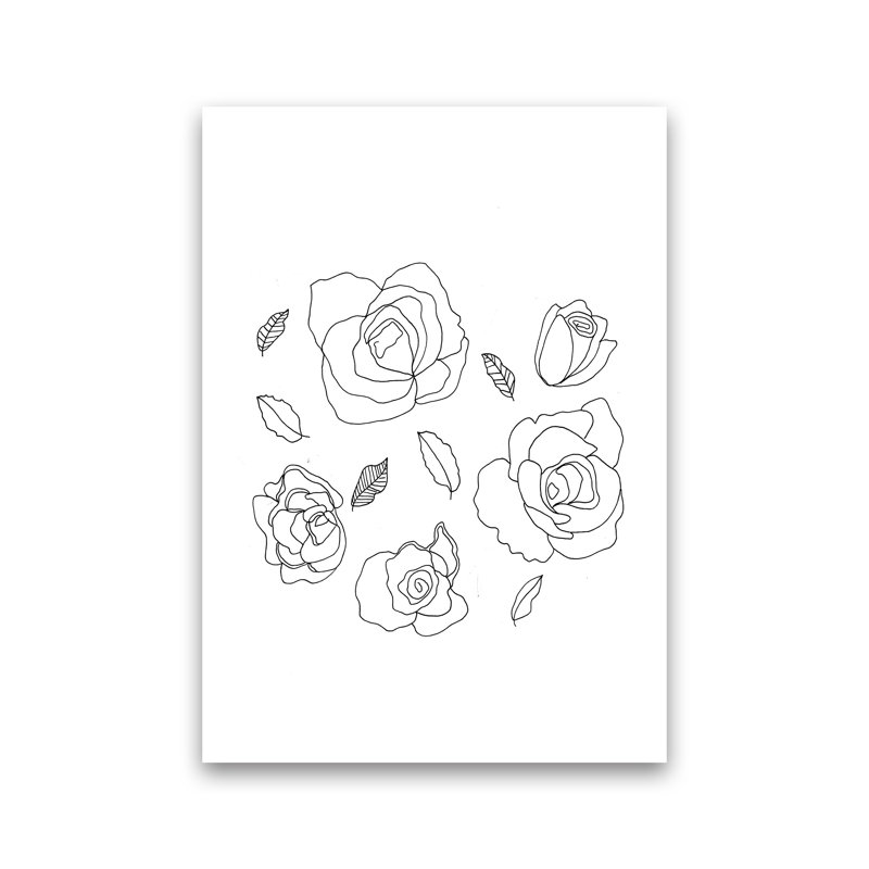 Roses 1 Piece Wall Art, 30cm H x 21cm W x 1cm D, Unframed