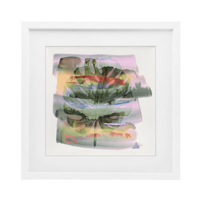 «Tropical Dream Pastel Monstera», reproduction sous verre encadrée, conception de Susan Jill