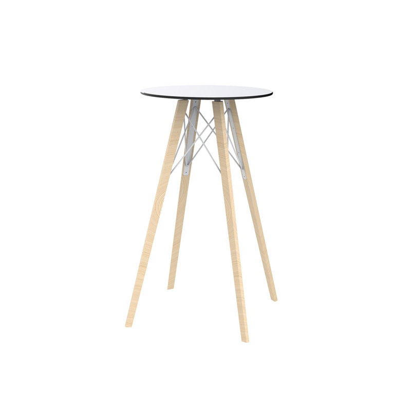 Faz Wood High 23.5" Table Edge Top, White, Oak