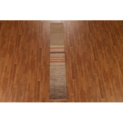 Brown Gabbeh Runner Rug 1x8