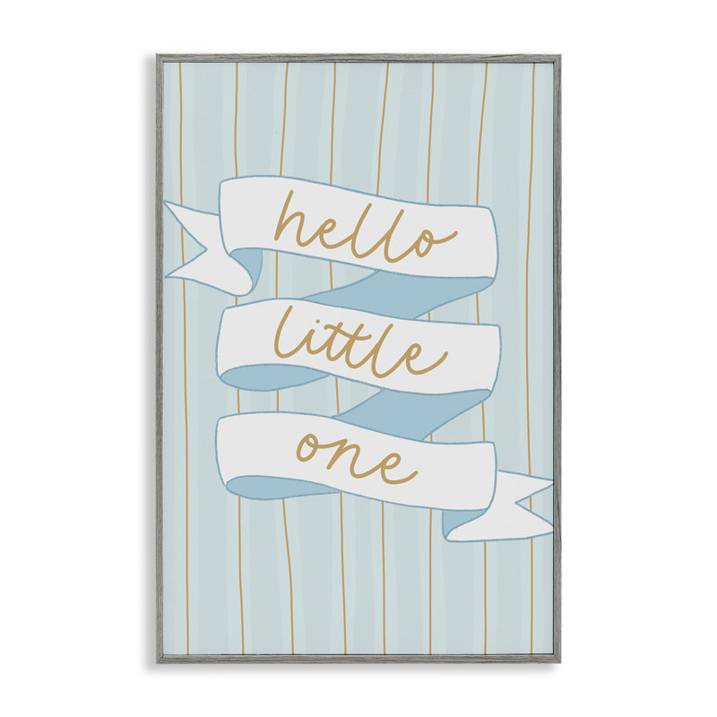 Blue Hello Little One, estampe numérique, design par Amanda Houston, H 30 po x l 20 po, Estampe numérique Farmhouse