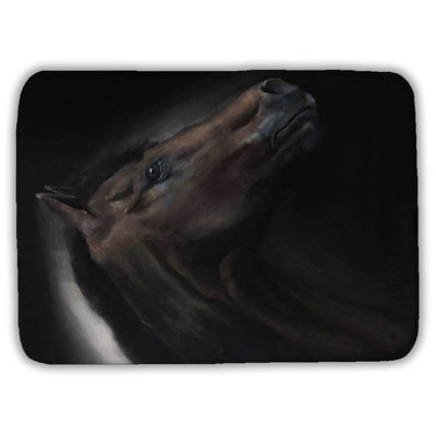 Loneliness horse Bath Mat with Non-Slip Backing - Quick Dry Memory Foam Bathroom Rug - Absorbent - Modern Plush Spa-Style - Machine Washable
